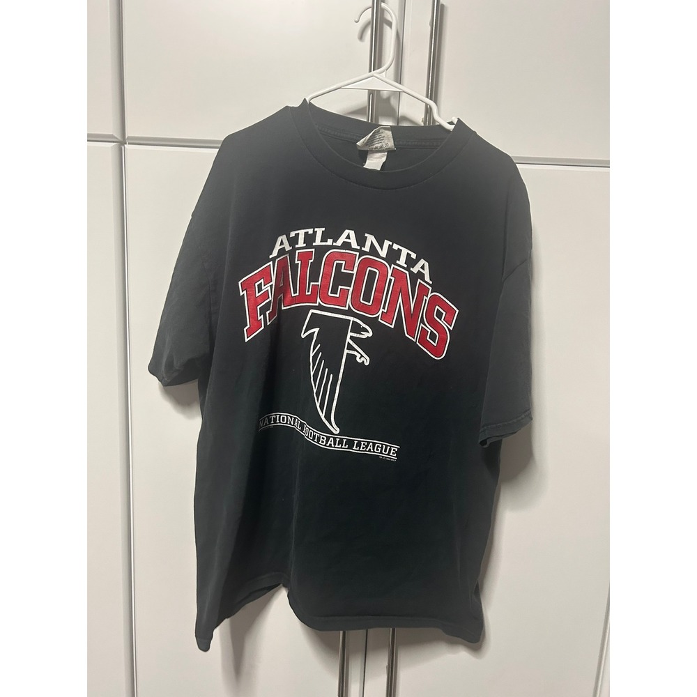 Vintage Lee Sport Atlanta Falcons T-Shirt Mens XL Black NFL Nutmeg Mills 90s